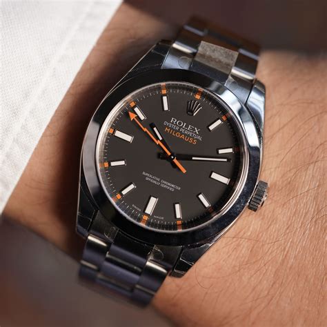 rolex milgauss full black|rolex milgauss black review.